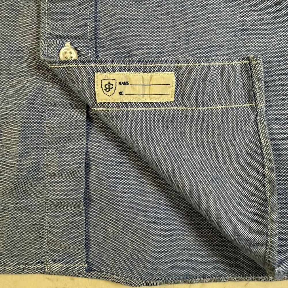J.Crew Shirt Mens Blue Broken-In Oxford Untucked Long Sleeve Button Up Slim Med